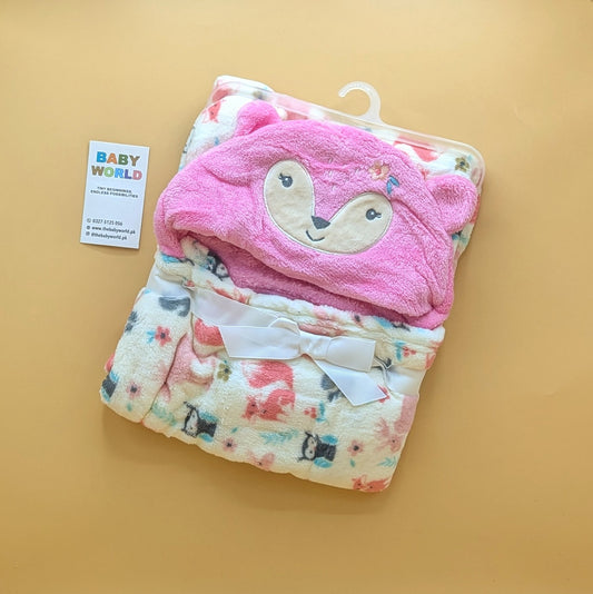 Baby Character Hooded Wrapping Sheet/Blanket - Winter