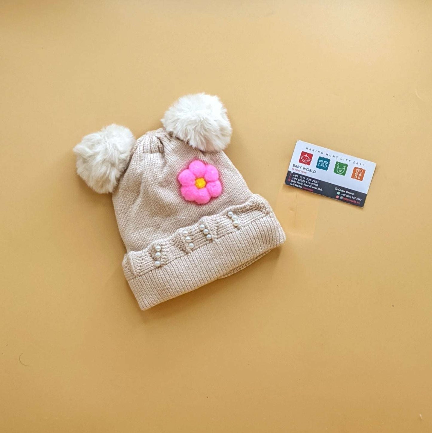 Baby Cap - Flower - Winter
