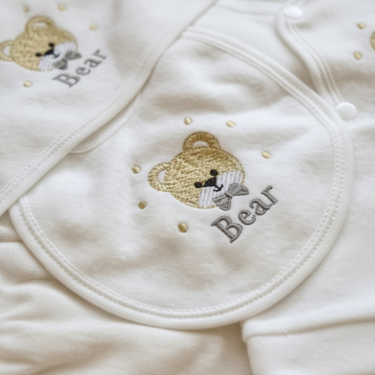 Bear White Set Close-up