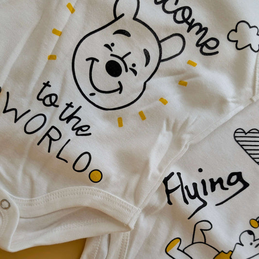 Pack of 3 Half Sleeve Bodysuits - Smile
