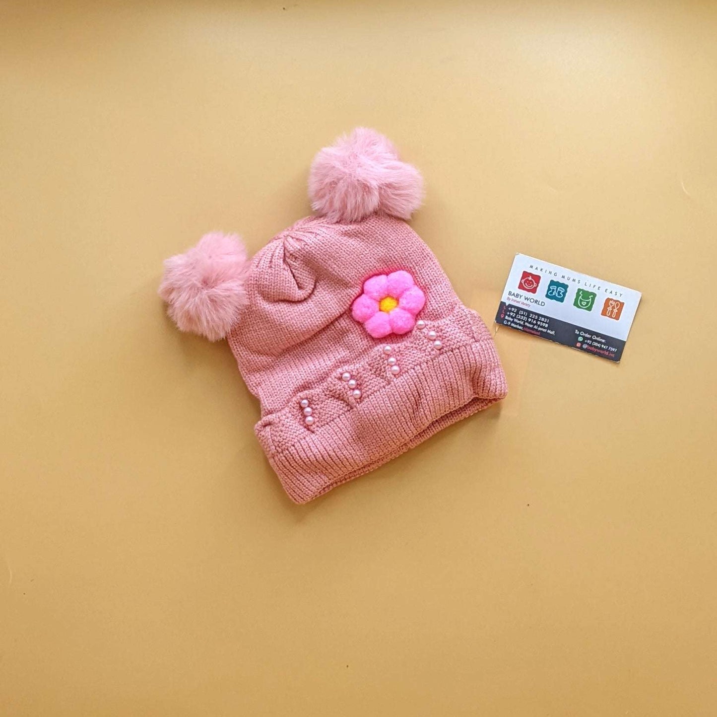 Baby Cap - Flower - Winter