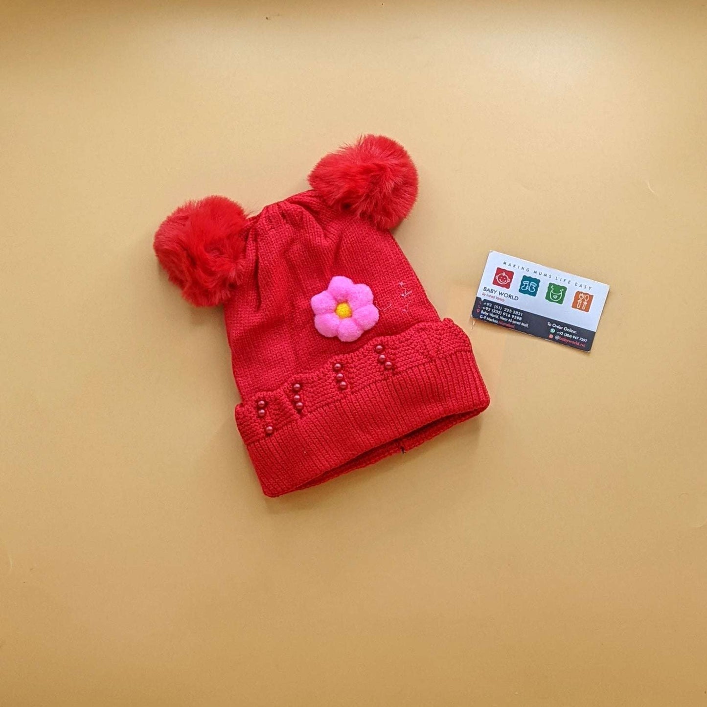 Baby Cap - Flower - Winter