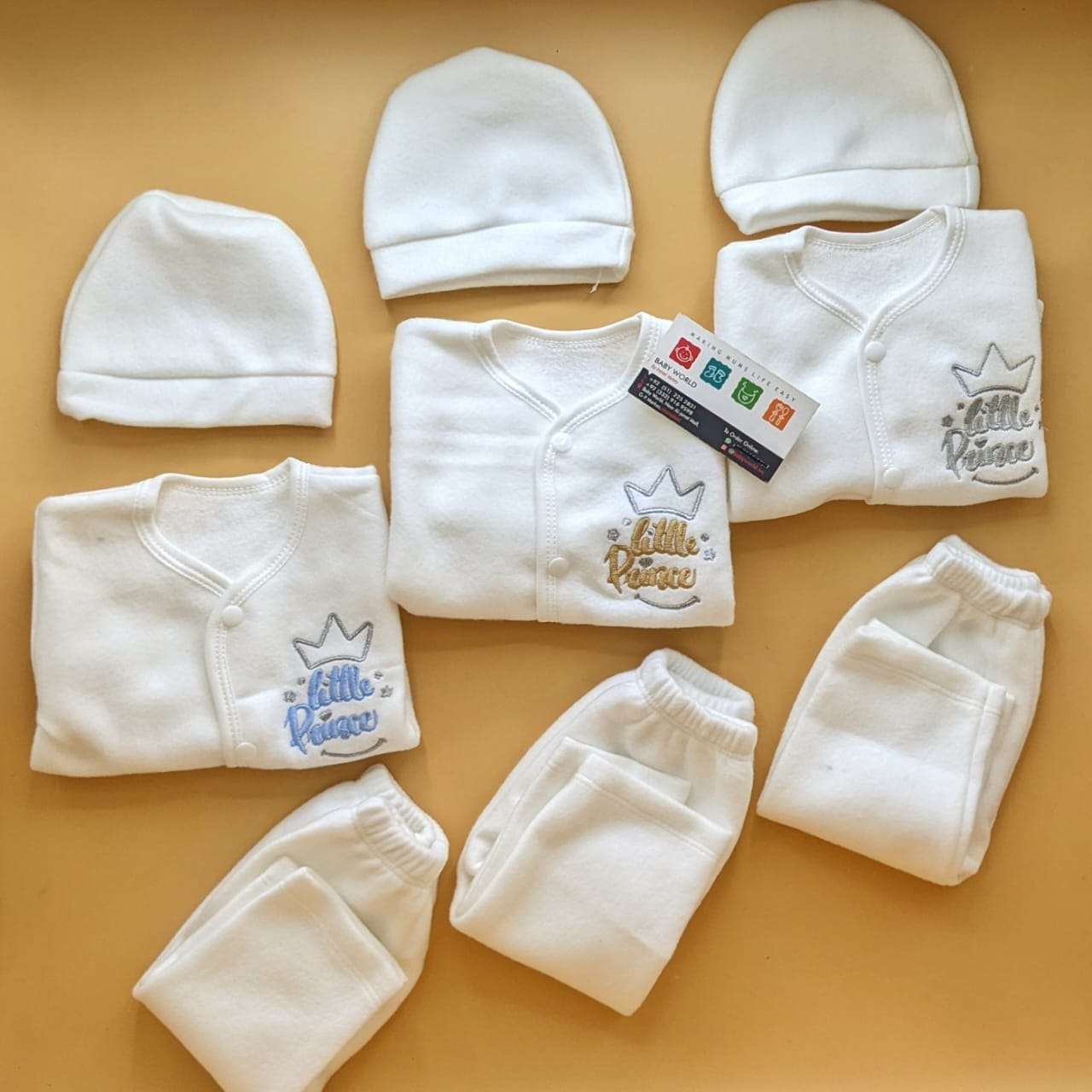 Pack of 3 Suits with Cap - Winter - White - Little Prince