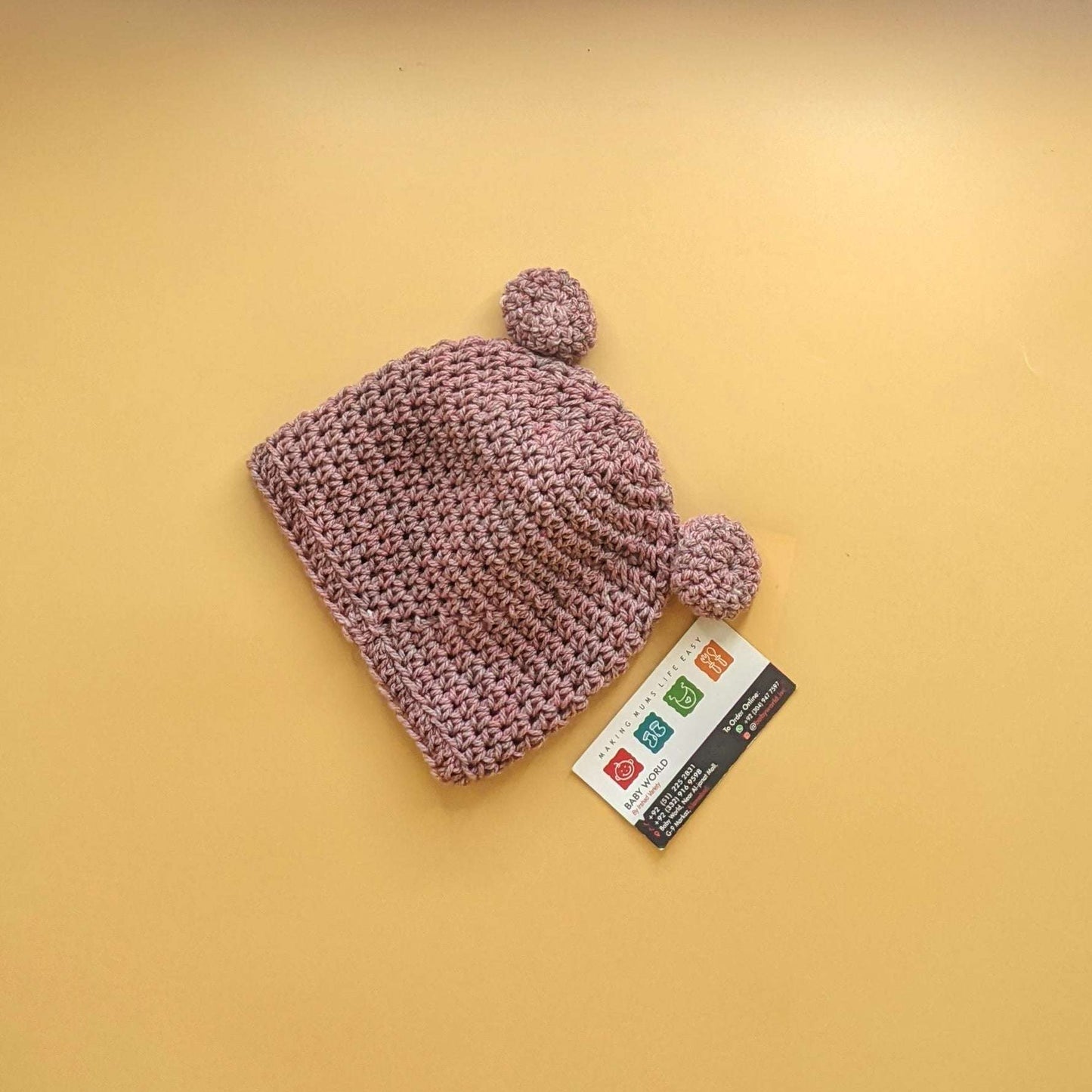 Premium Quality Crochet Handmade Baby Cap - Bear Ears - Winter