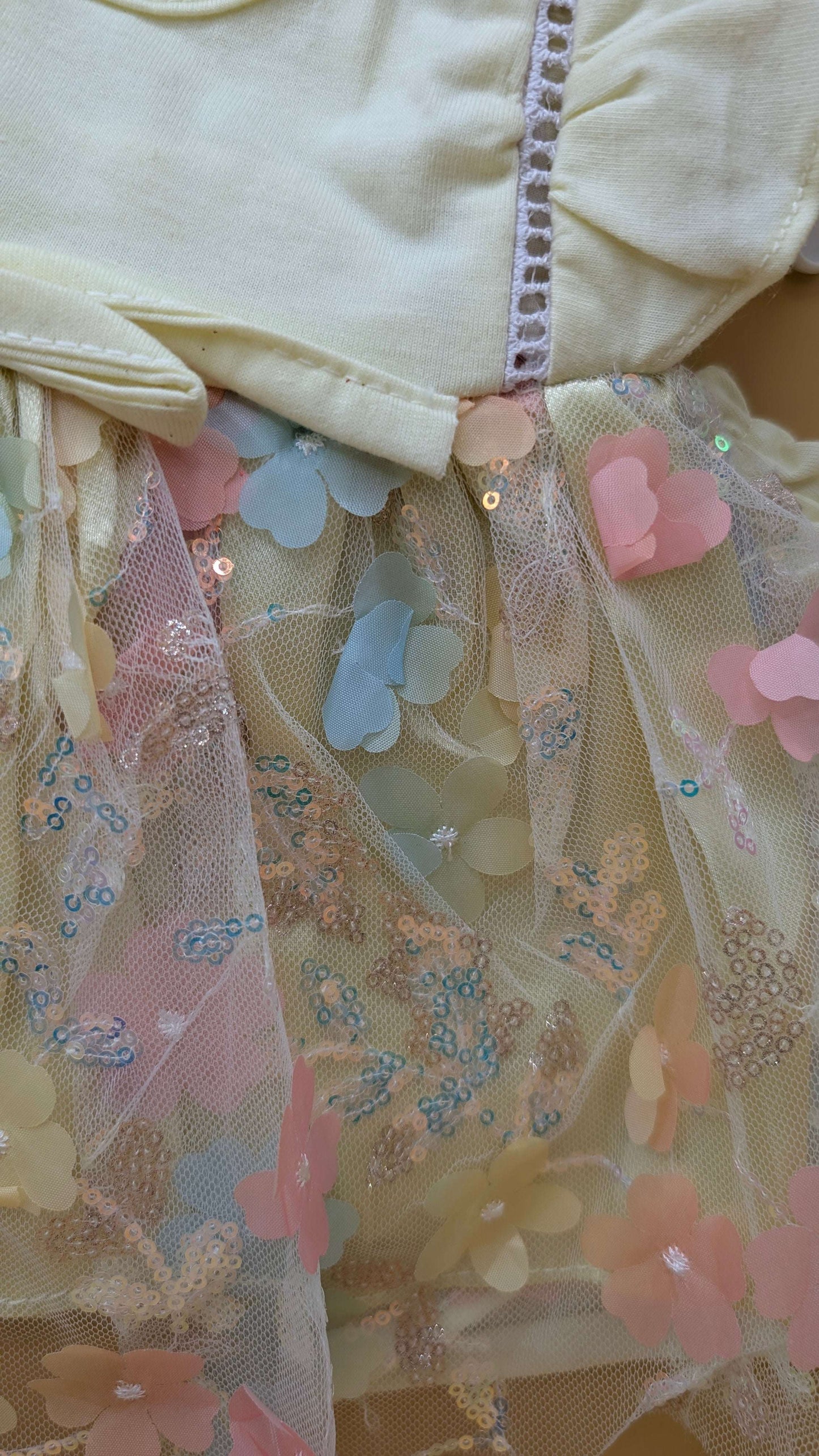 Frock with panty - Floral - Lemon