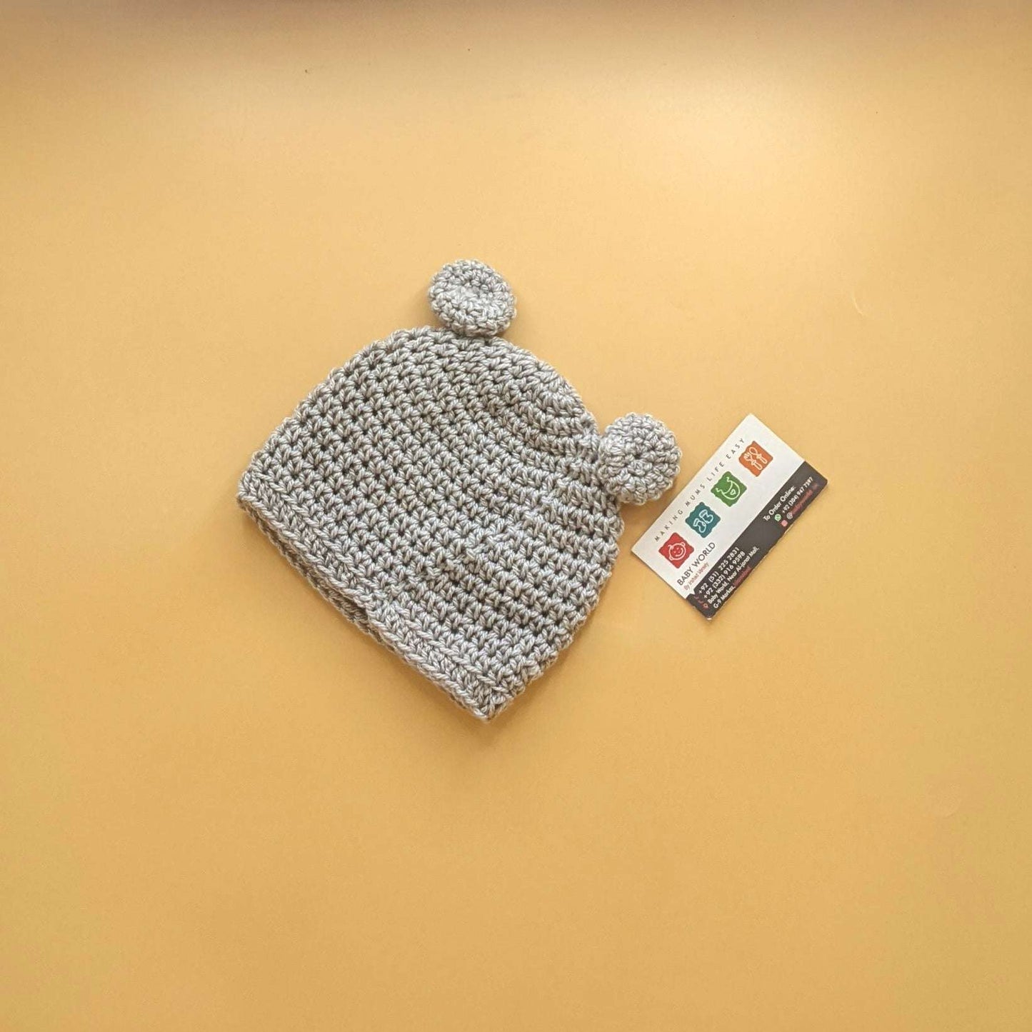 Premium Quality Crochet Handmade Baby Cap - Bear Ears - Winter