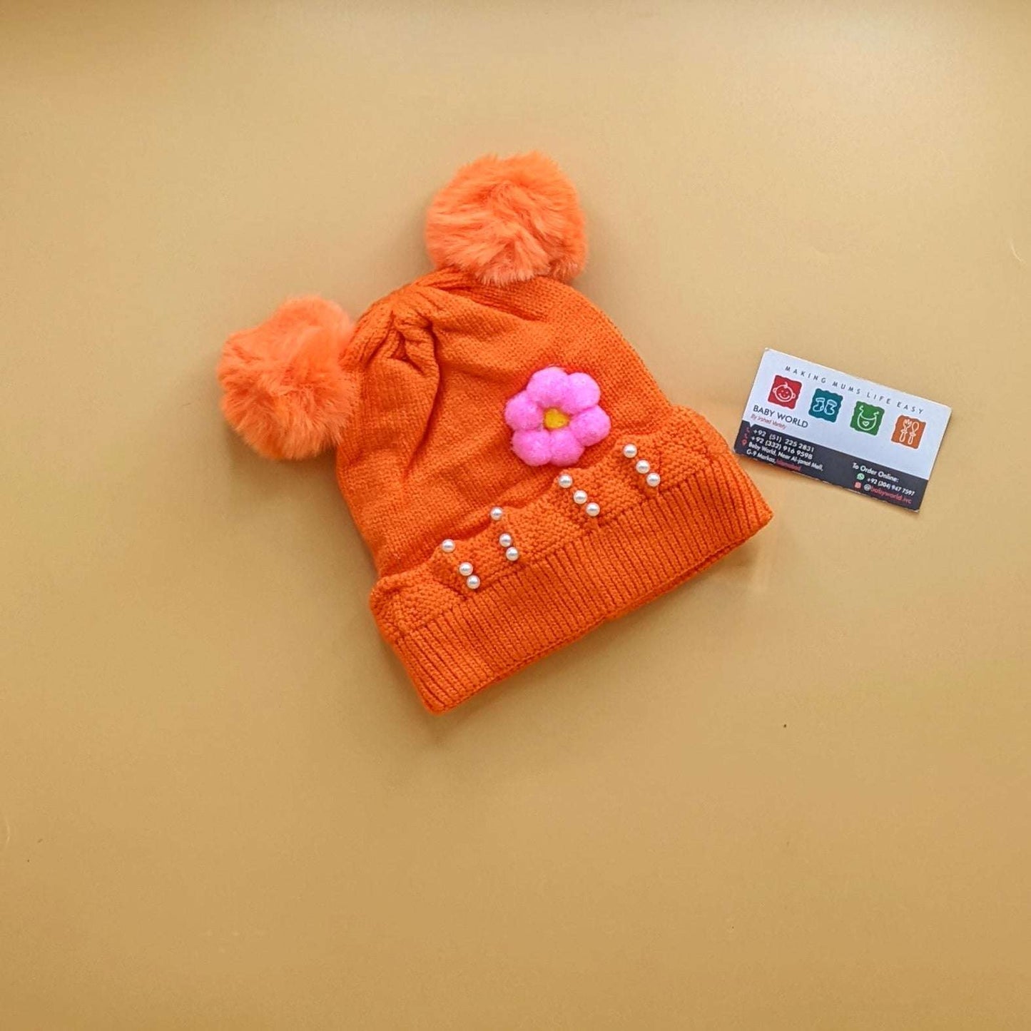 Baby Cap - Flower - Winter