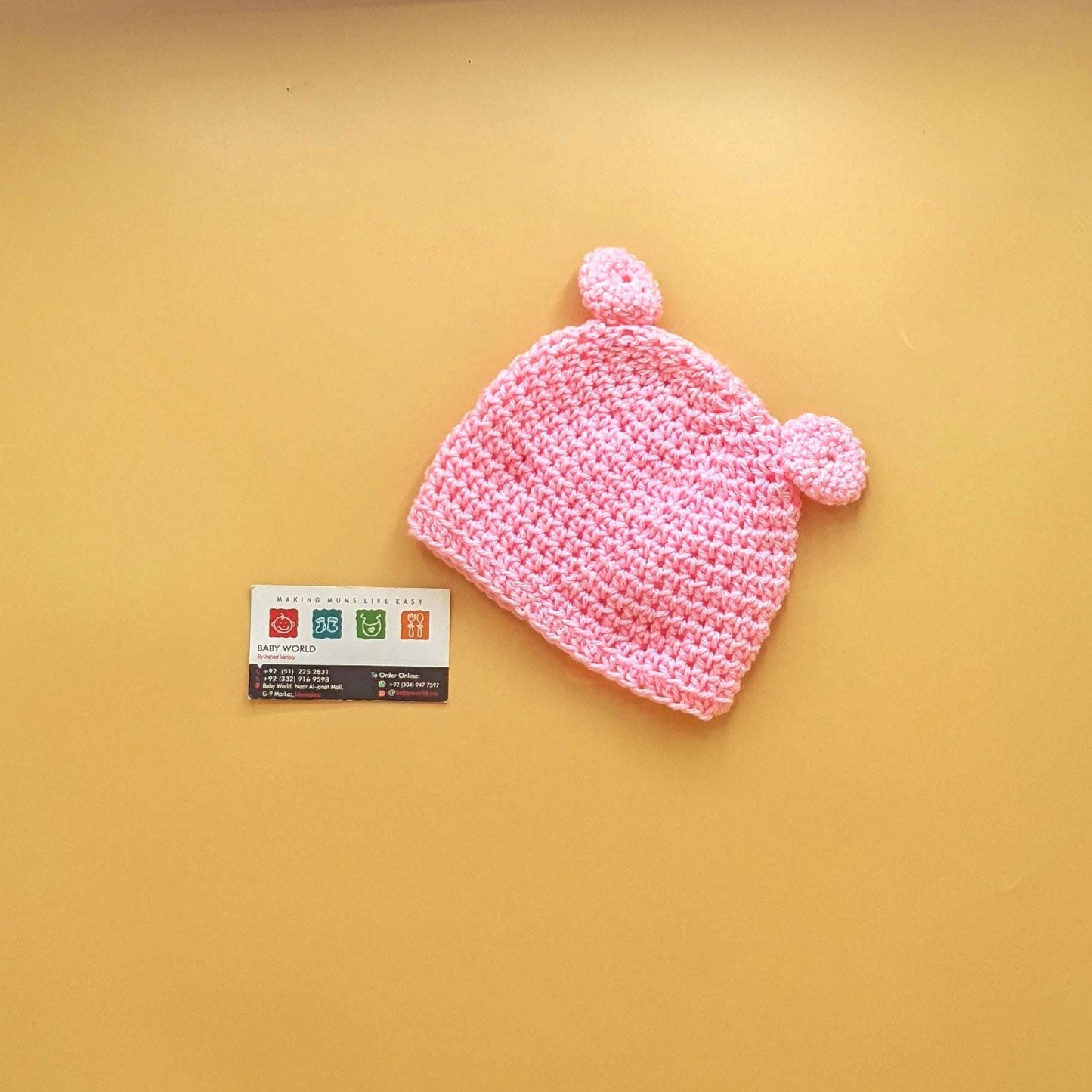Premium Quality Crochet Handmade Baby Cap - Bear Ears - Winter