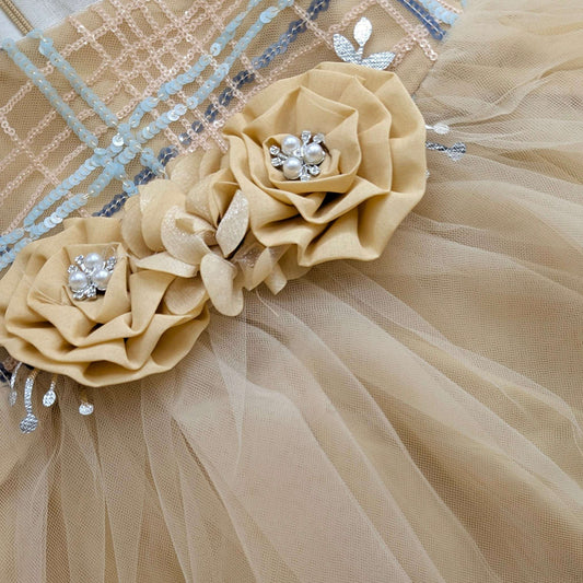5 Pieces Frock Set - Lines