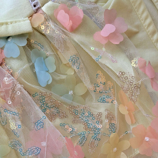 Frock with panty - Floral - Lemon