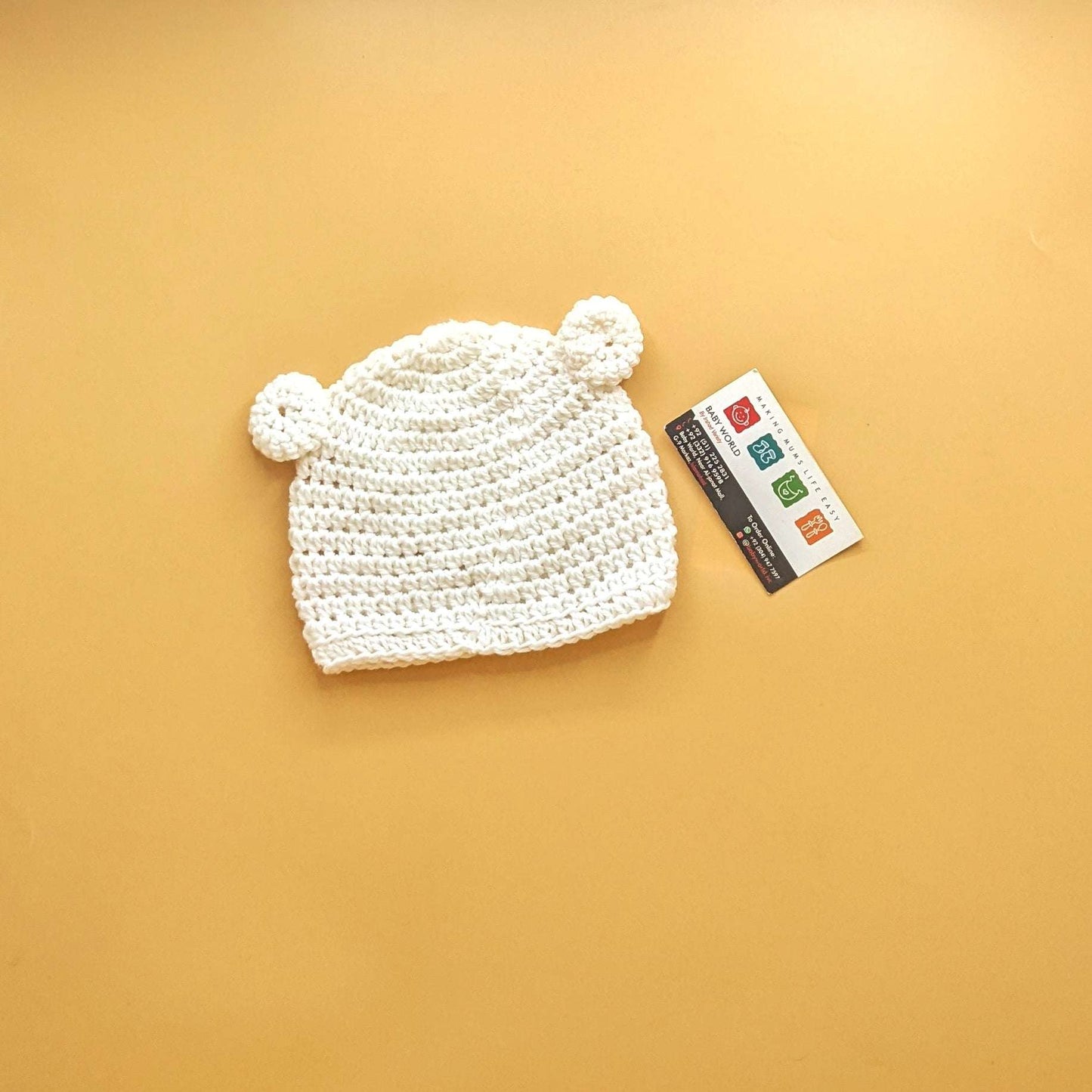 Premium Quality Crochet Handmade Baby Cap - Bear Ears - Winter