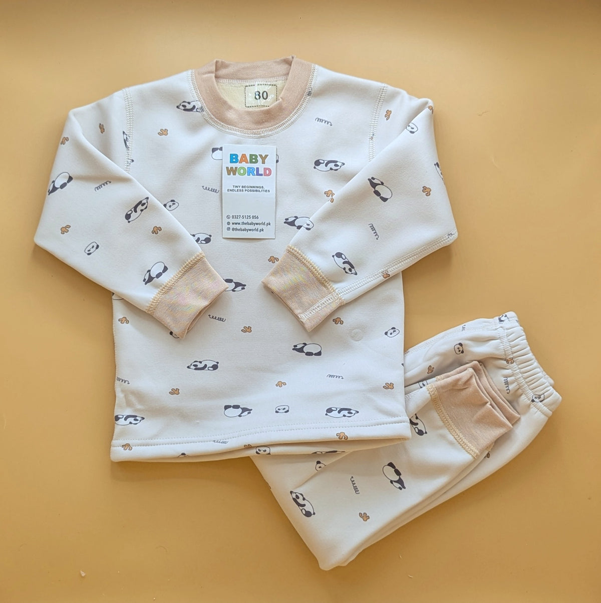 2 Pieces Premium Baby Suit - Panda πΌ - Winter