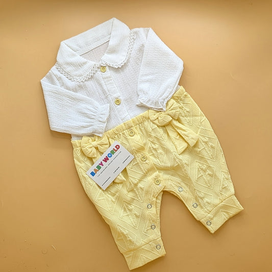 Baby Bow Romper - Full Sleeves