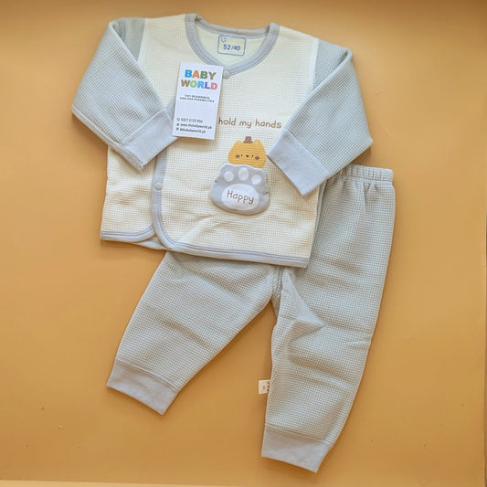 2 Pieces Premium Baby Suit - hold my hands - Winter