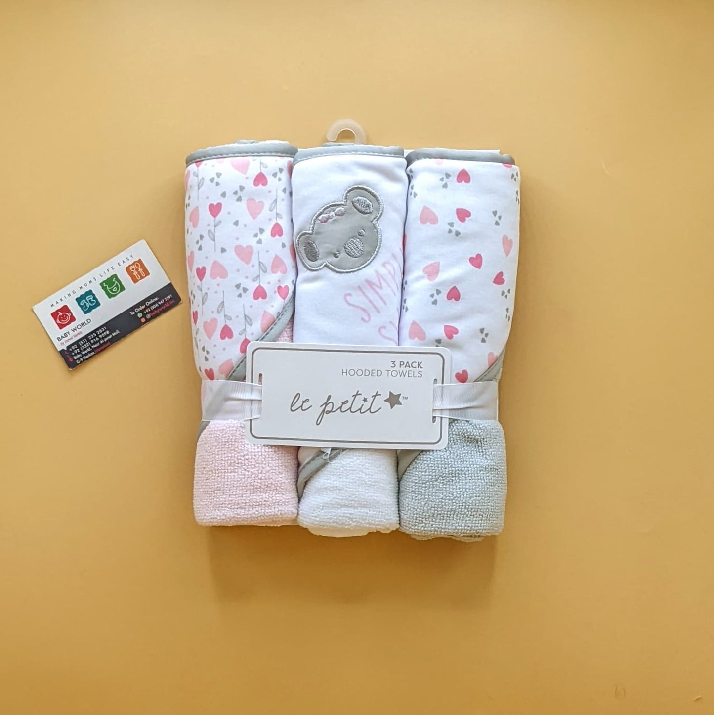 Pack of 3 Hooded Bath Towels