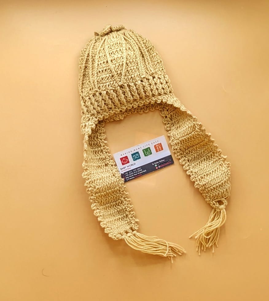 Baby Wool Cap with Tails - Winter