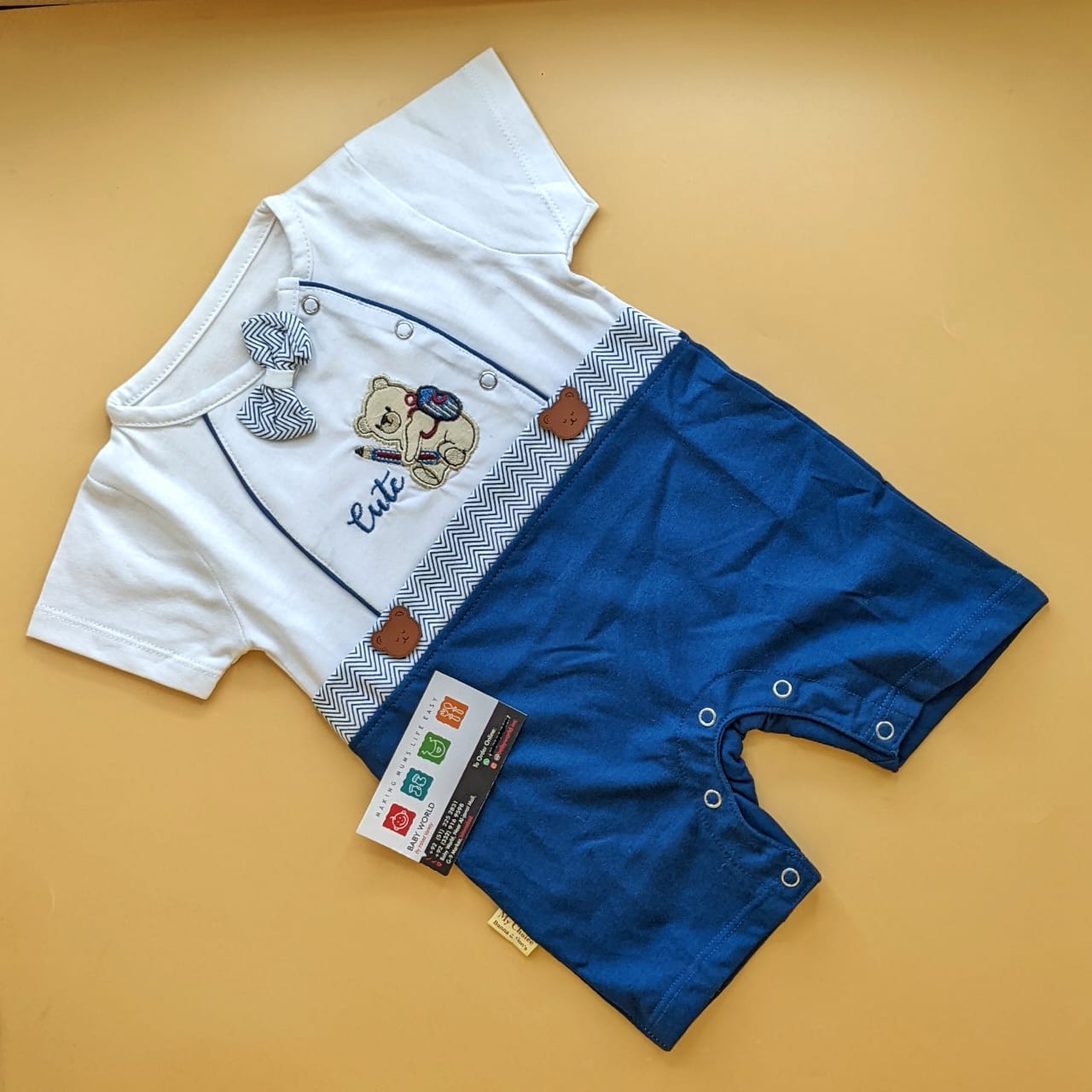 Romper - Half Sleeves - Cute Bear