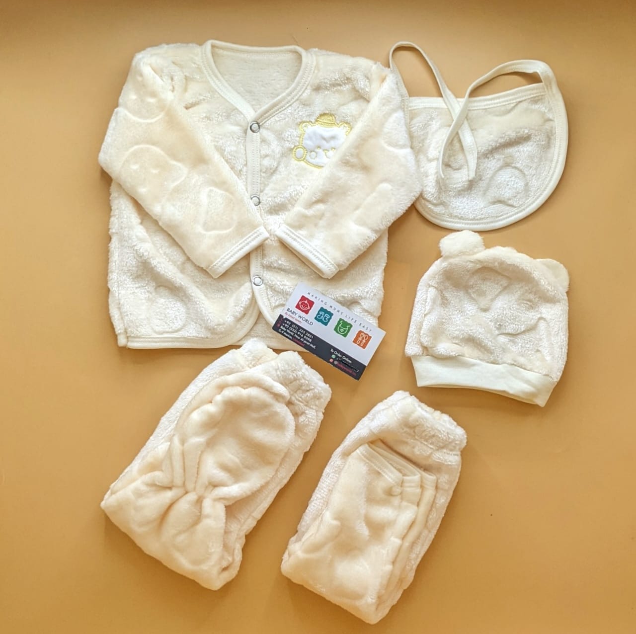 5 Pieces Suit Set - Plain - Winter