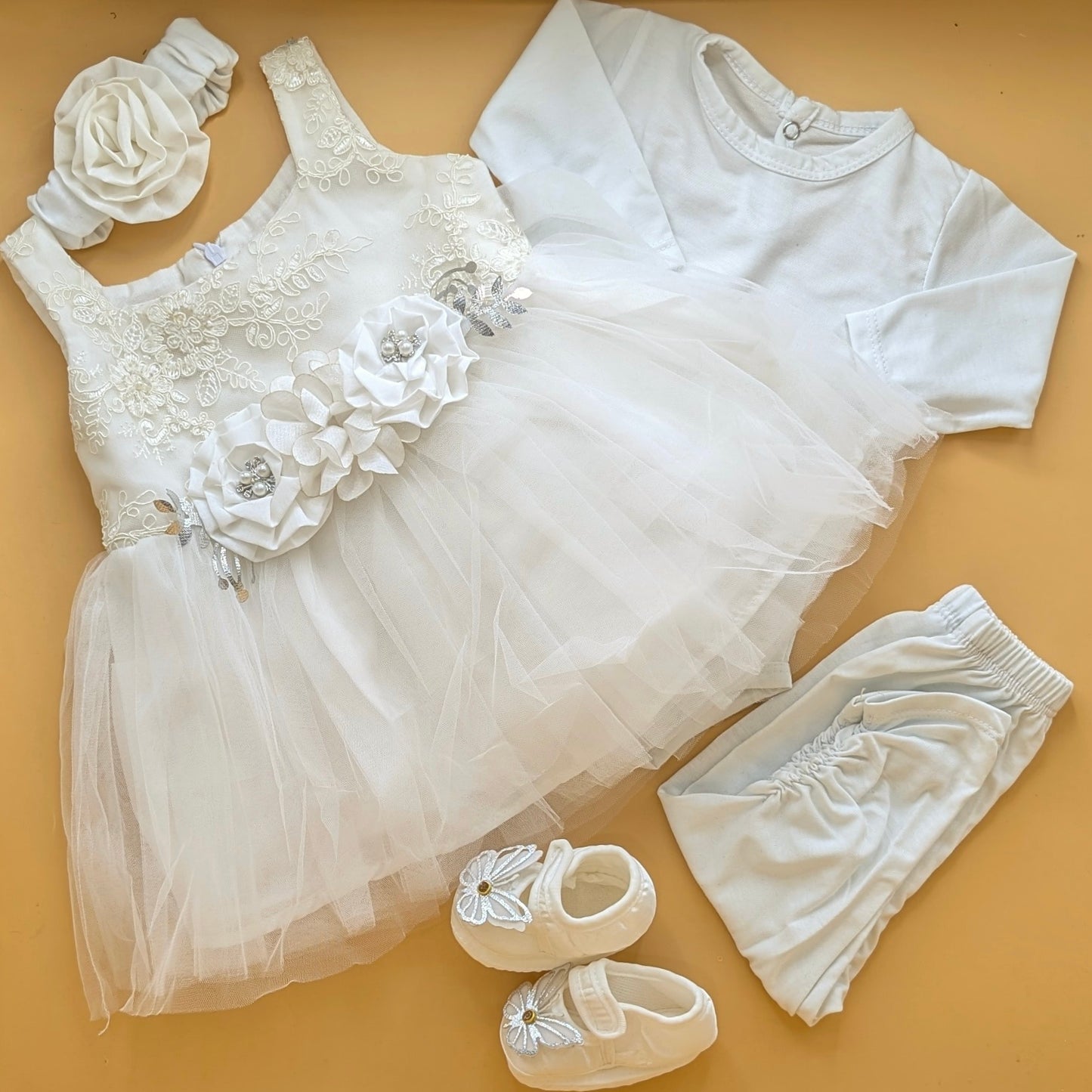 5 Pieces Frock Set - Butterfly
