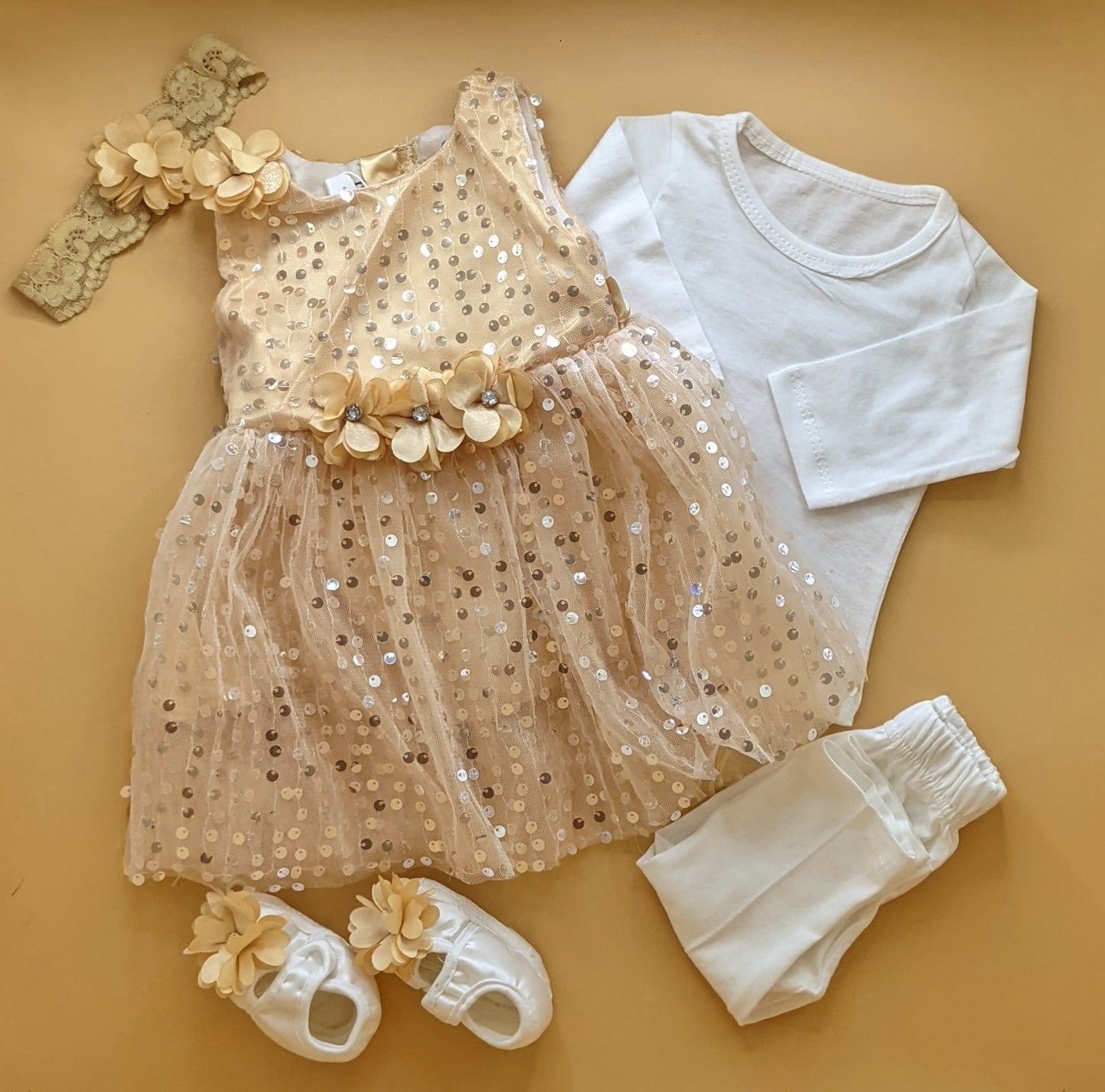 5 Pieces Frock Set
