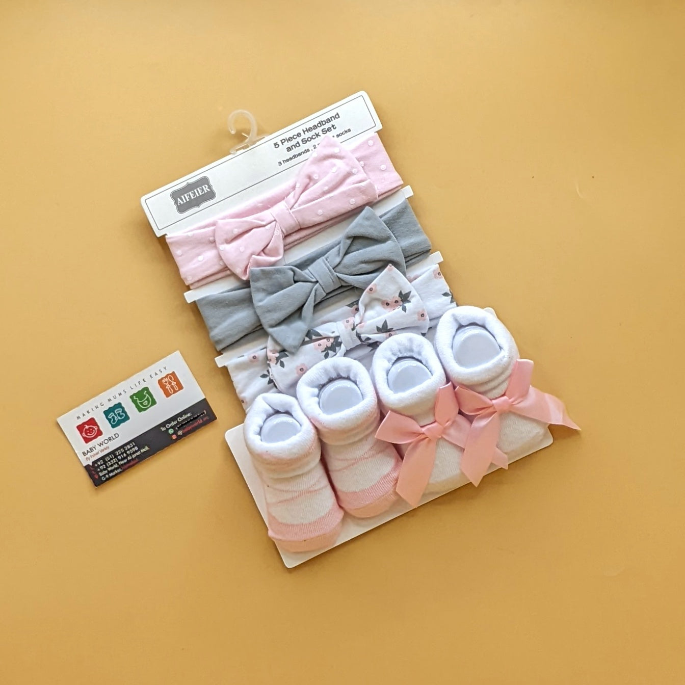 Pack of 3 headbands , & booties set