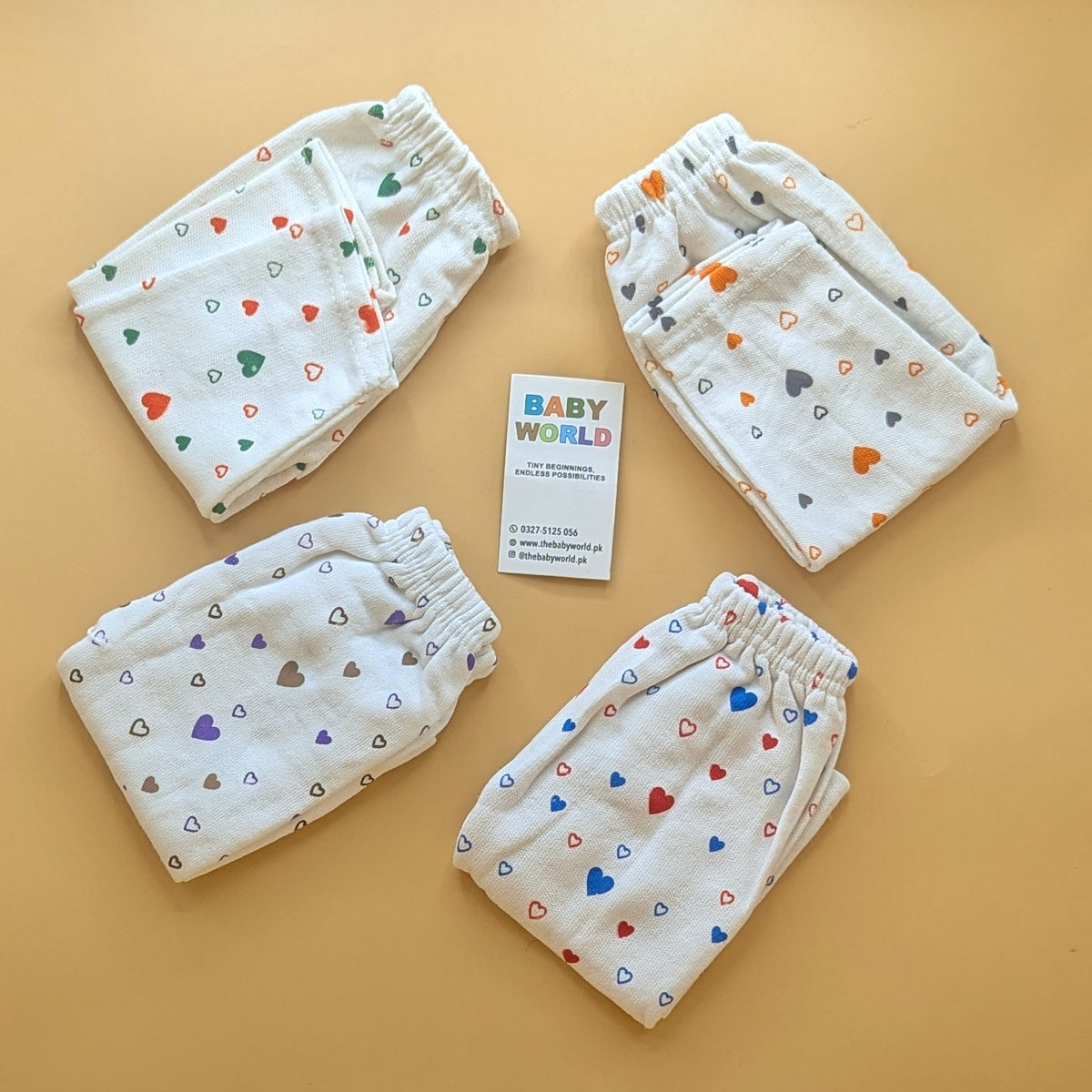 Pack of 4 Pajamas - Hearts - Winter
