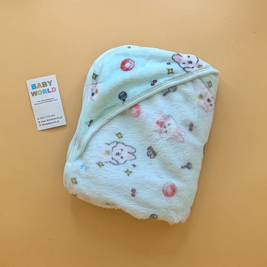 Baby Hooded Wrapping Sheet/Ac Blanket - Kitty 🐱 - Winter
