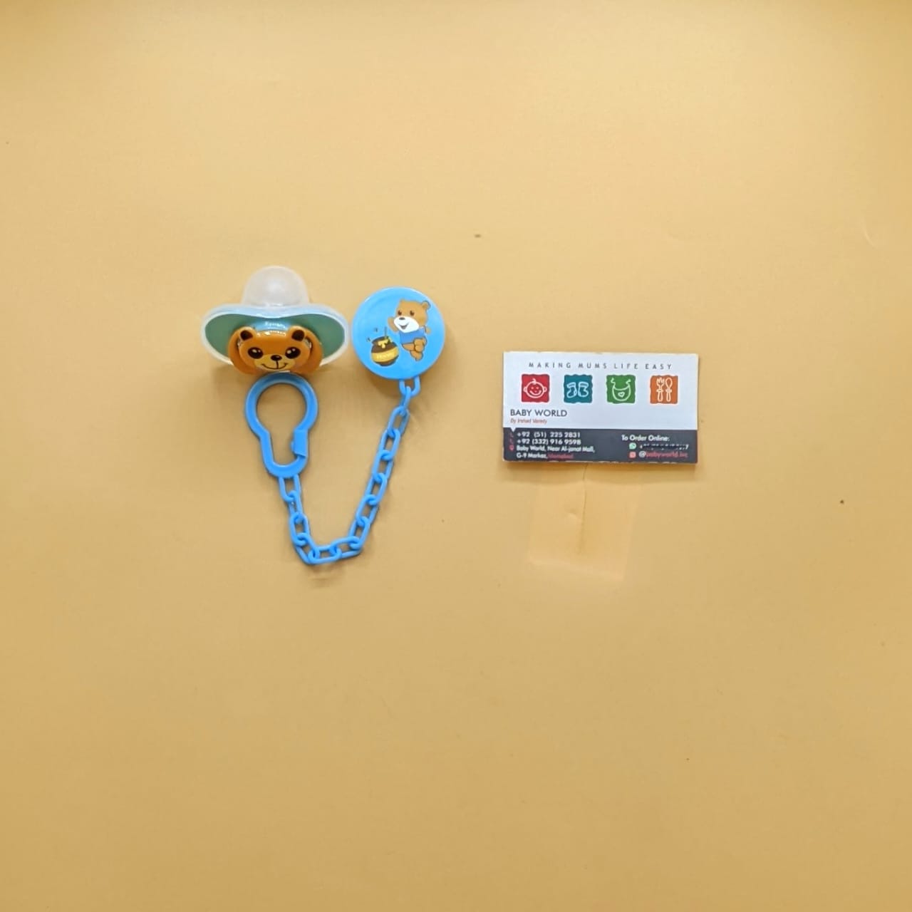 Pacifier with Chain - Monkey