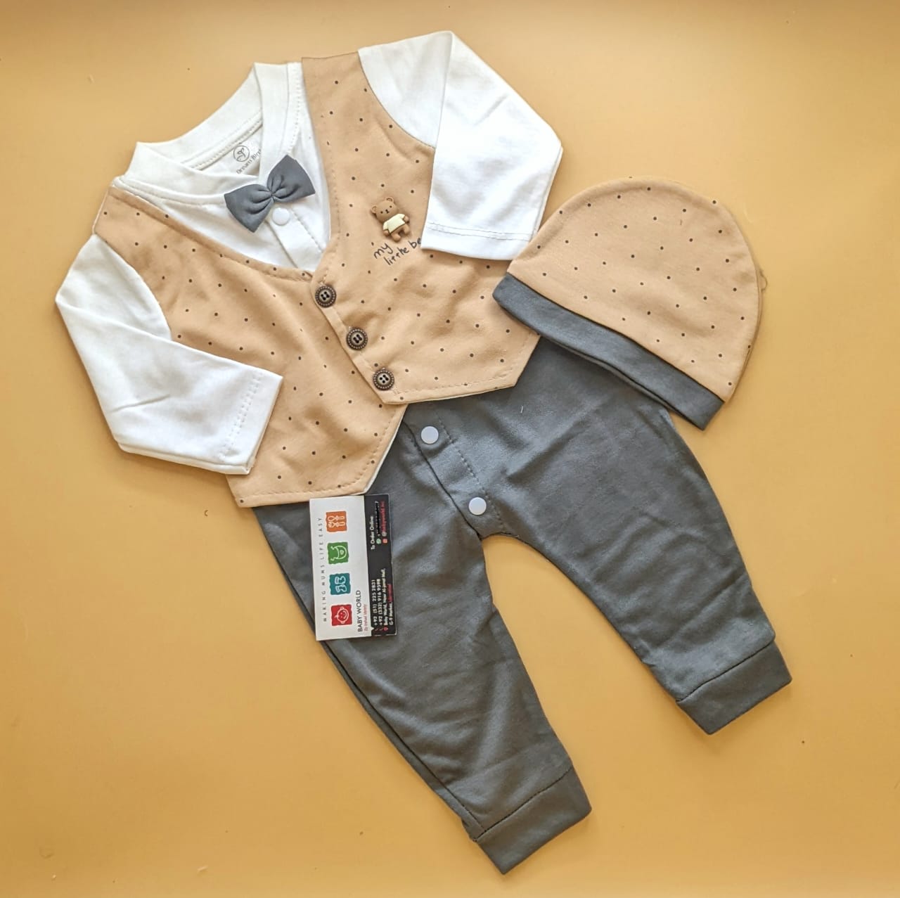 Romper with Cap - My Little Bear
