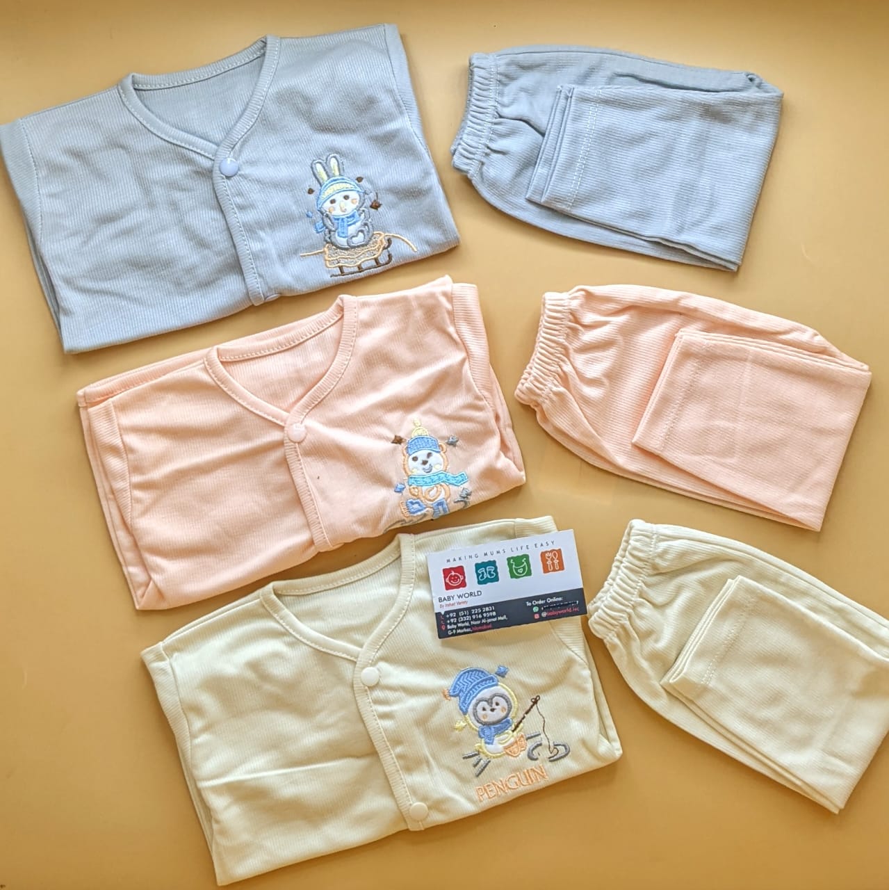 Pack of 3 Suits - Beige/Grey/Peach