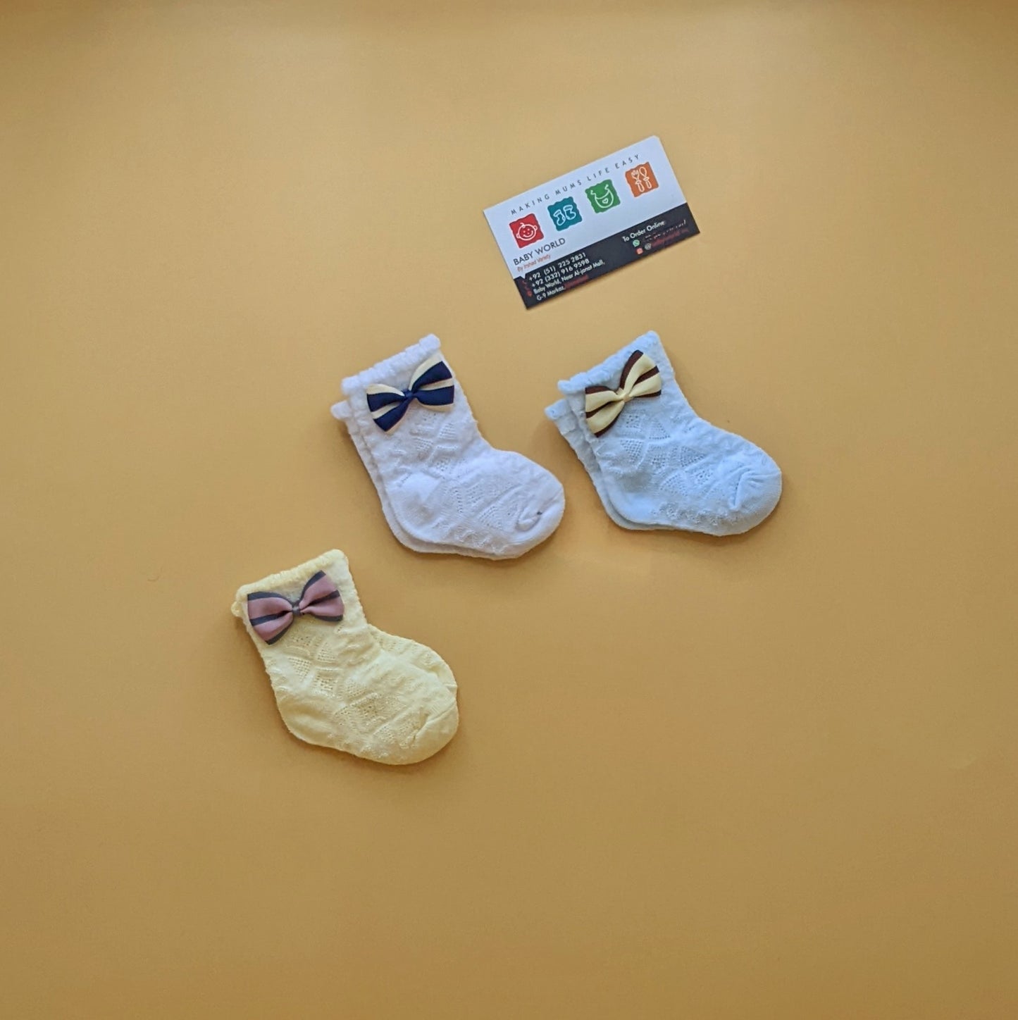 Pack of 3 Socks- Bow