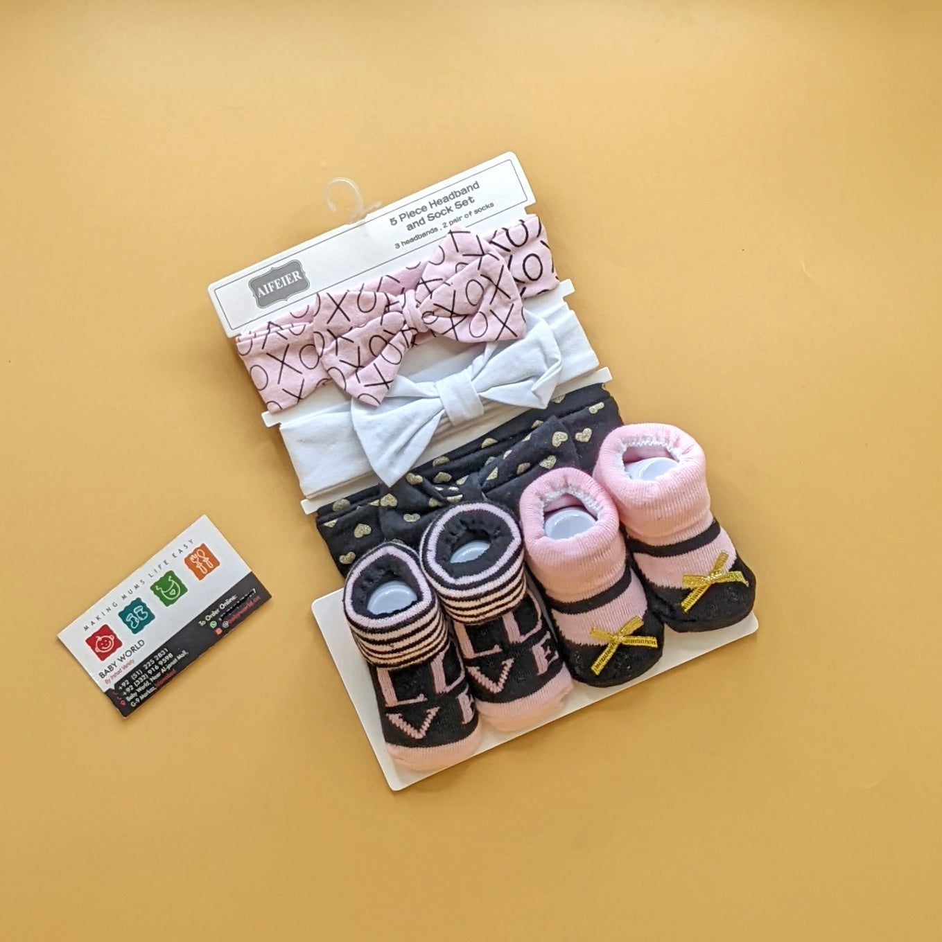 Pack of 3 headbands , & booties set
