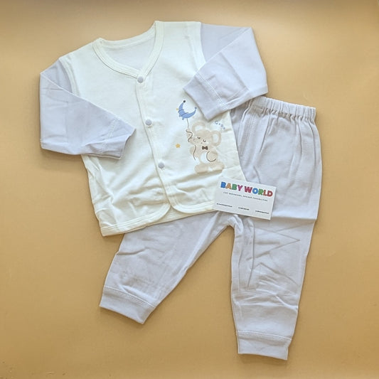 2 Pieces Imported Baby Suit - Elephant/Moon