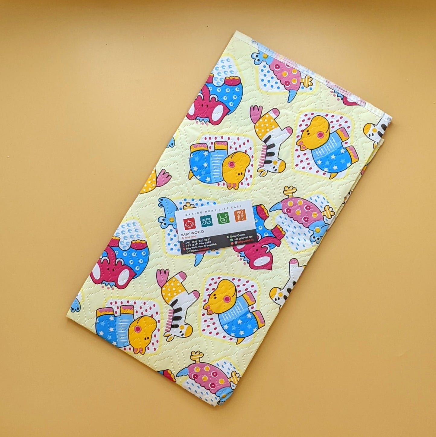 Diaper changing Sheet - Zebra - Yellow