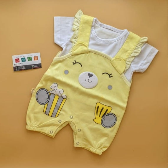 Romper - Half Sleeves - Kitty/Popcorn