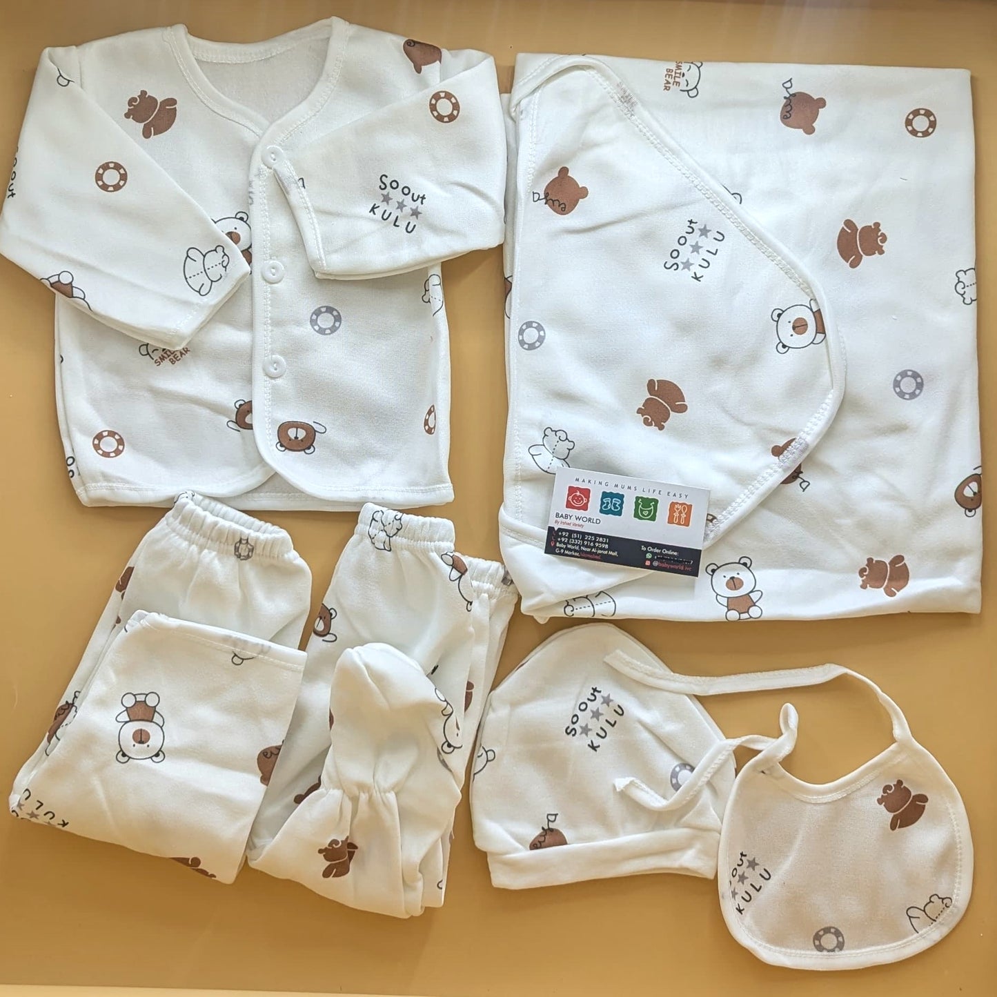 6 Pieces Starter/Suit Set - Smile Bear - Winter