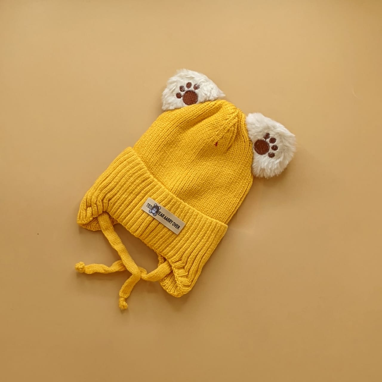 Baby Wool Cap - Teddy Bear 🐾 - Winter