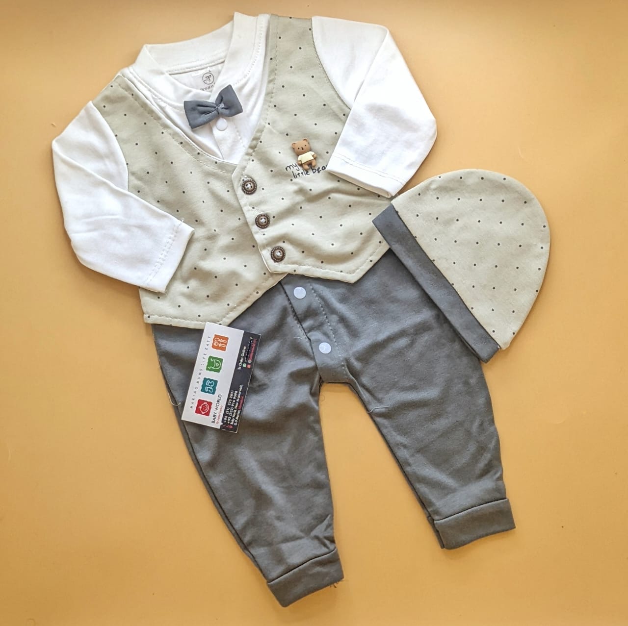 Romper with Cap - My Little Bear