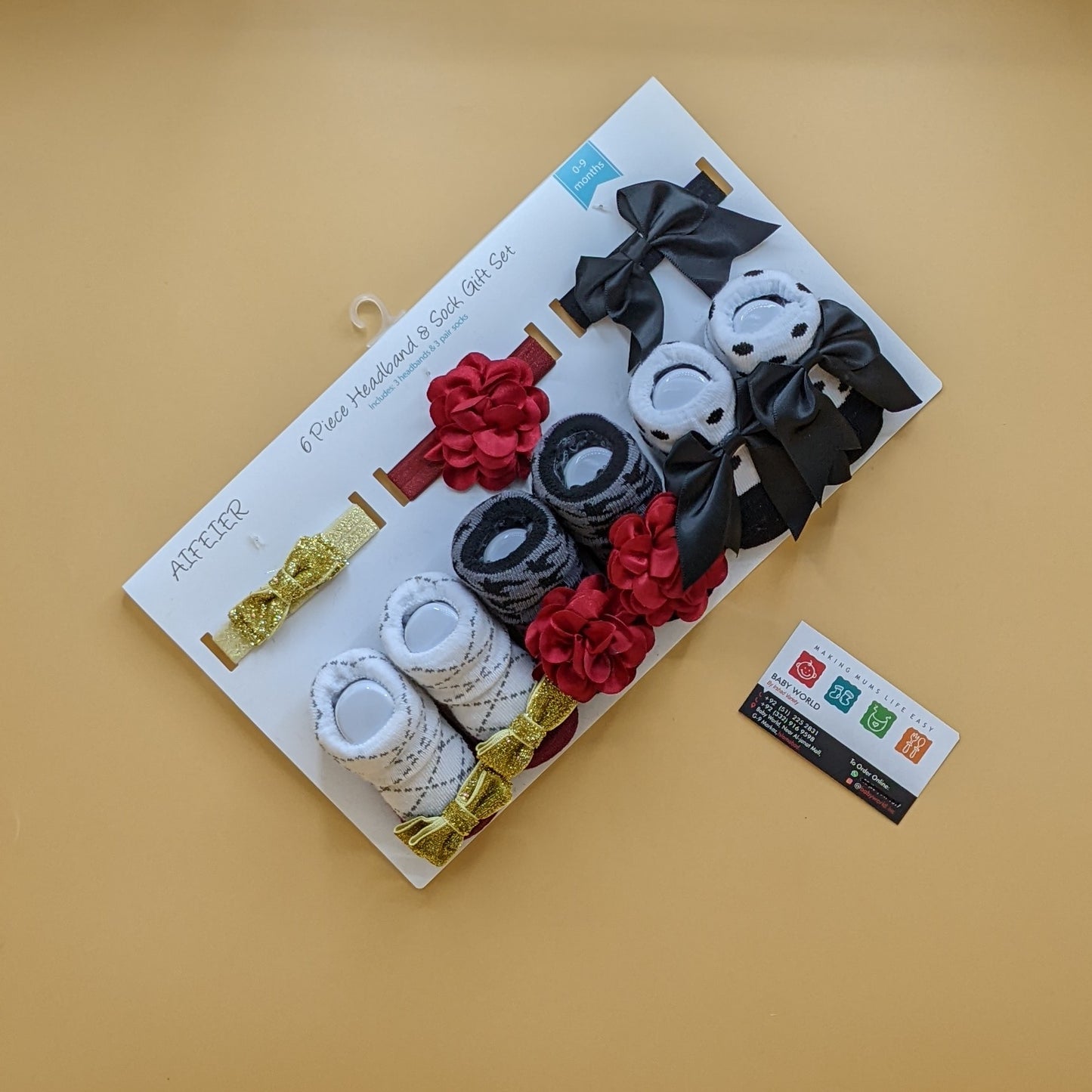 Pack of 3 Booties & Headbands Set