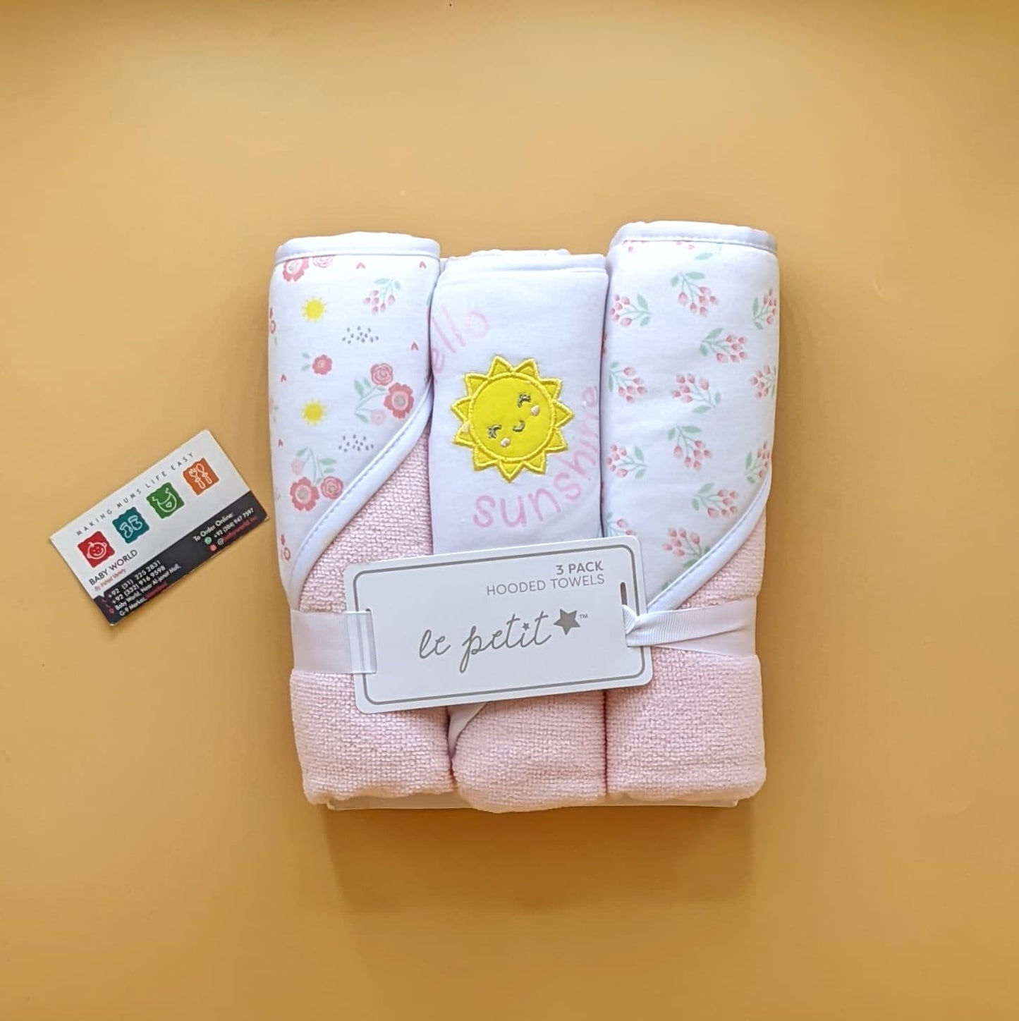 Pack of 3 Hooded Bath Towels