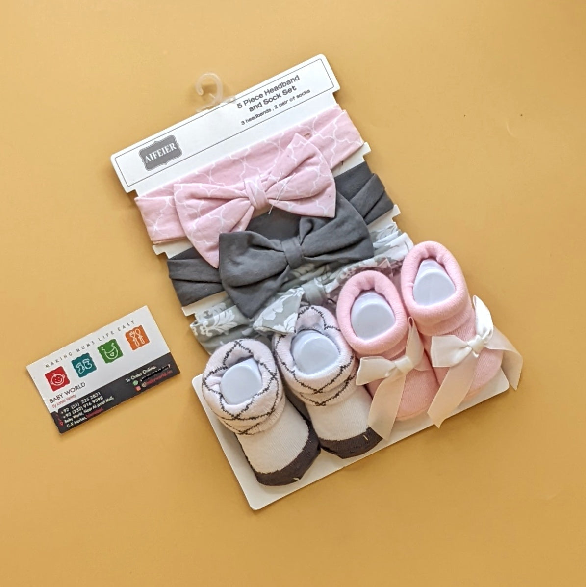 Pack of 3 headbands , & booties set