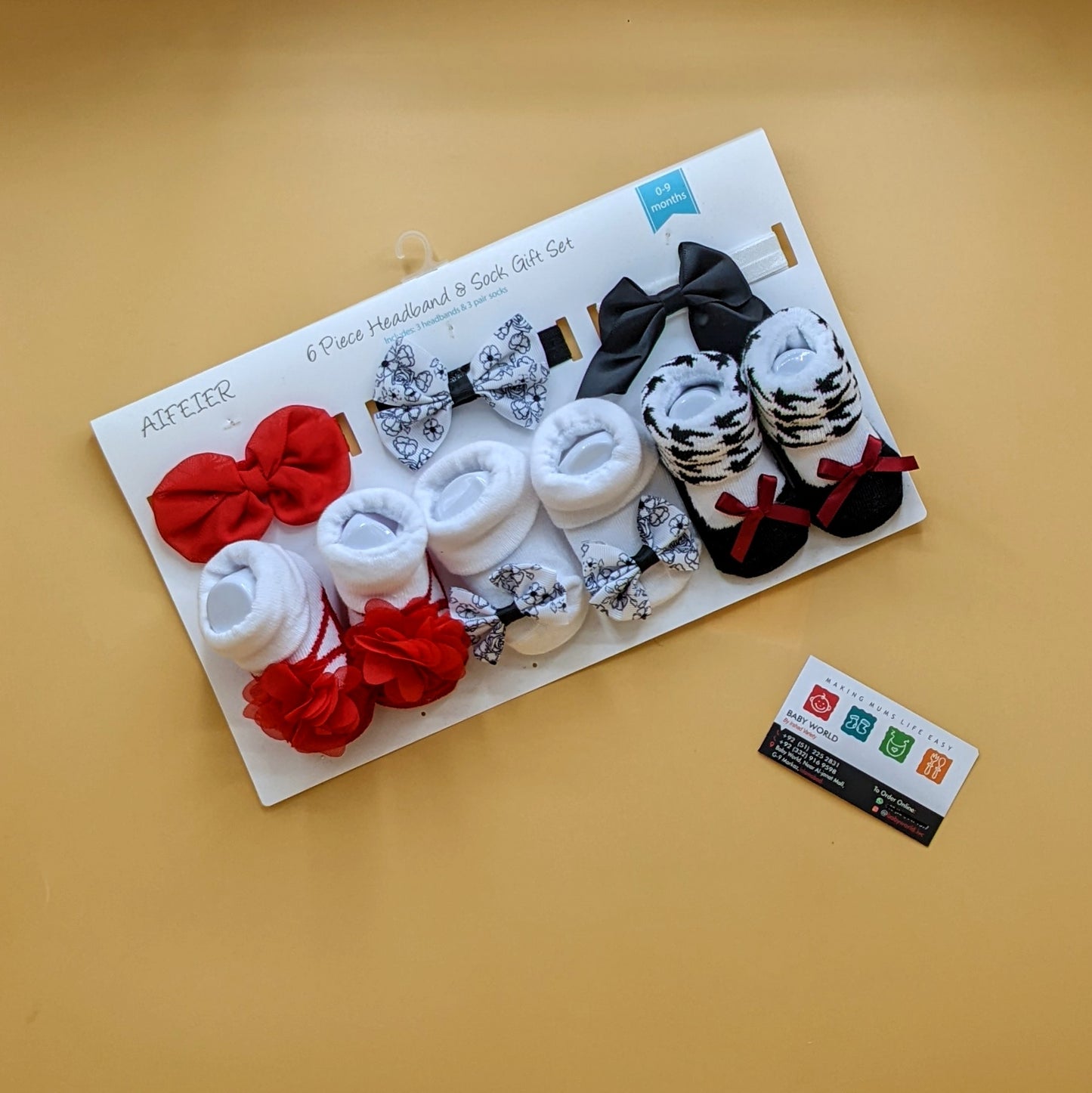 Pack of 3 Booties & Headbands Set