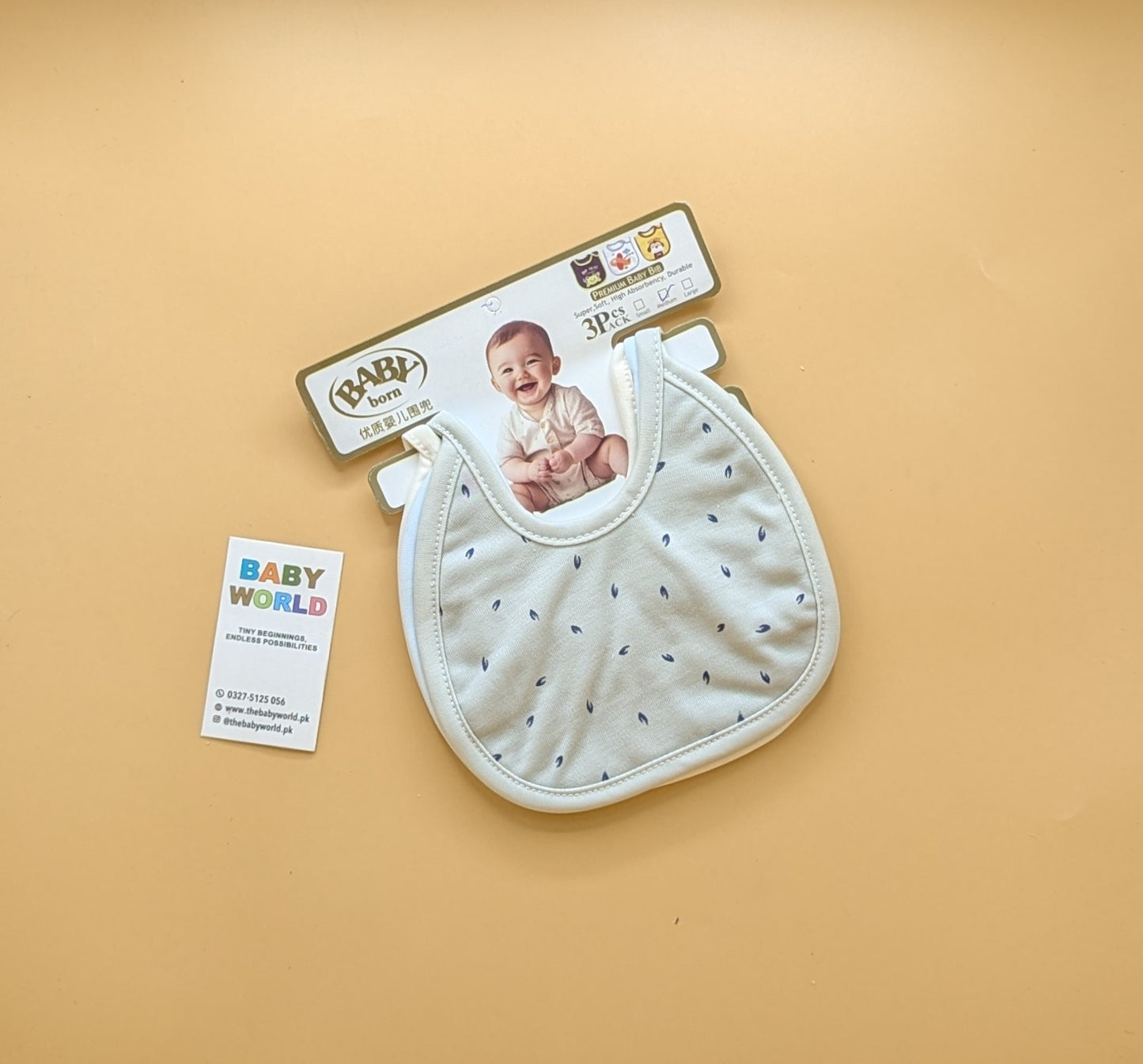 Pack of 3 Bibs - Leaves