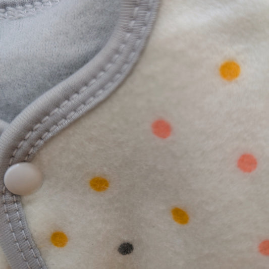 Baby Pack of 3 Suits with Cap - Dots - Winter - Grey, Sea Green, Peach
