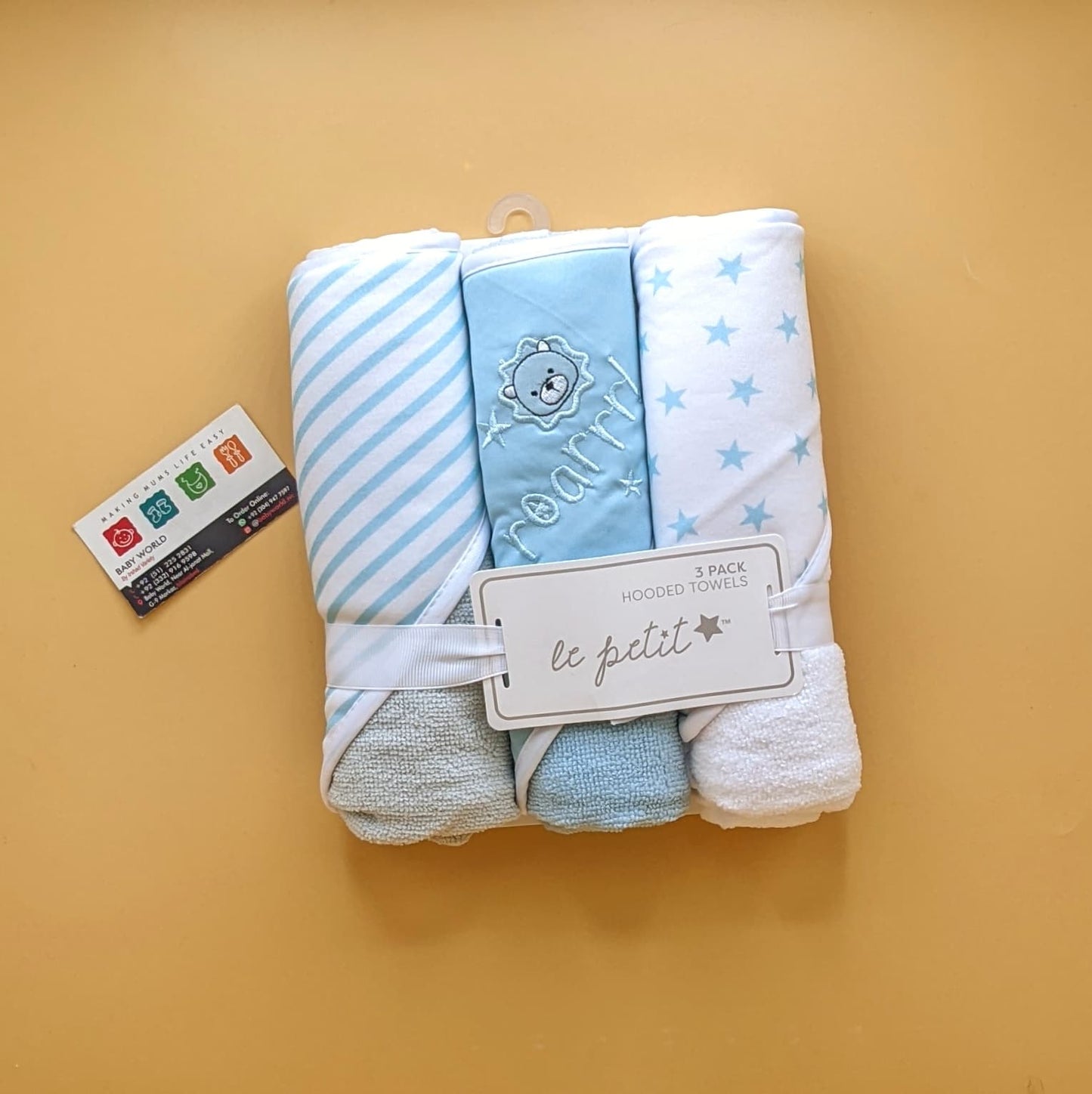 Pack of 3 Hooded Bath Towels