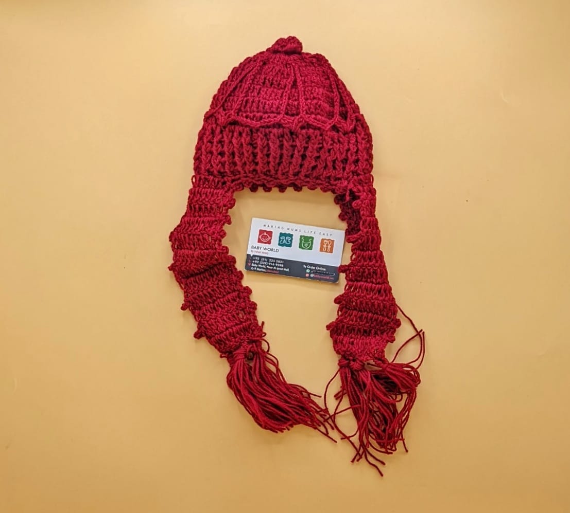 Baby Wool Cap with Tails - Winter