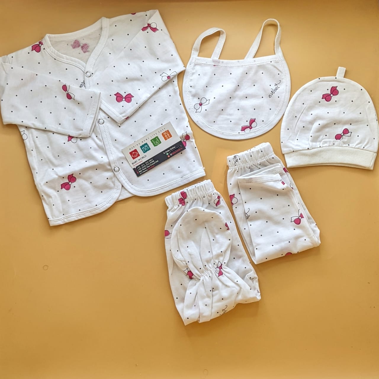 5 Pieces Suit Set - Bow