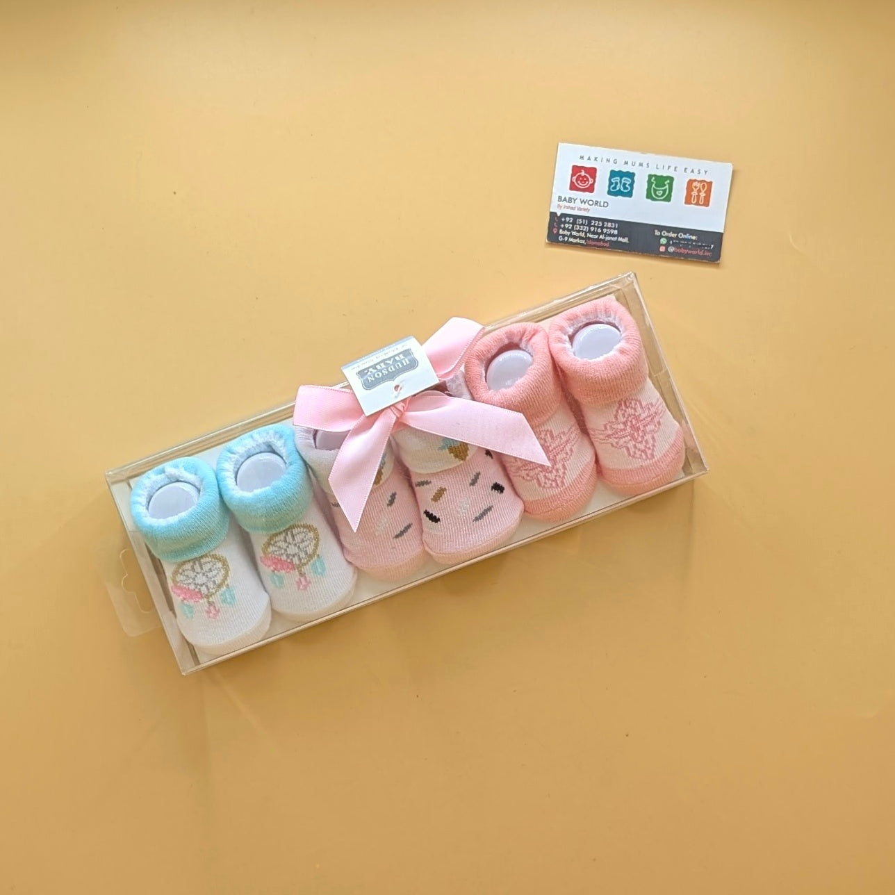 Premium Quality Baby Pack of 3 Booties Set