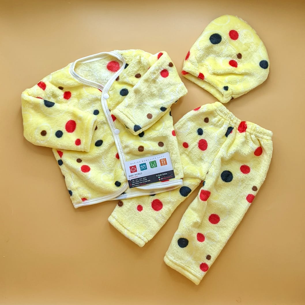 Baby Suit with Cap - Dots - Winter
