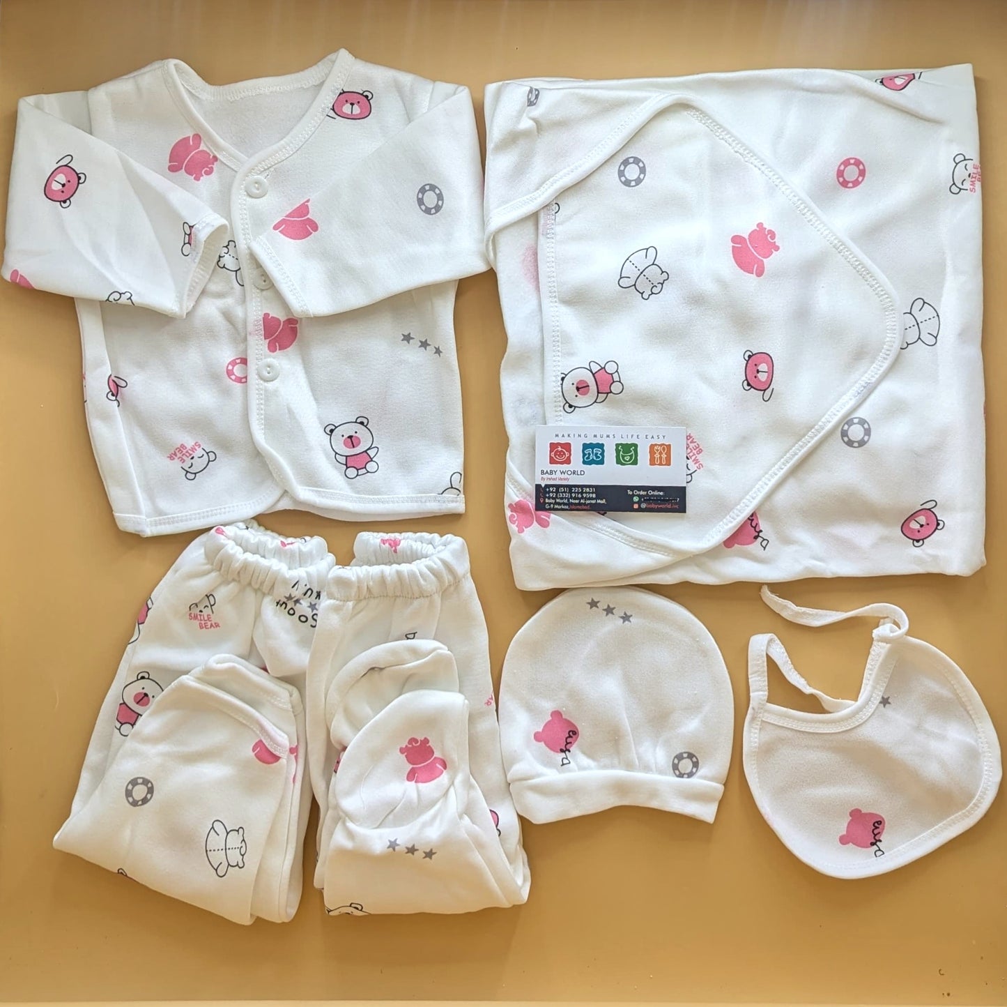 6 Pieces Starter/Suit Set - Smile Bear - Winter